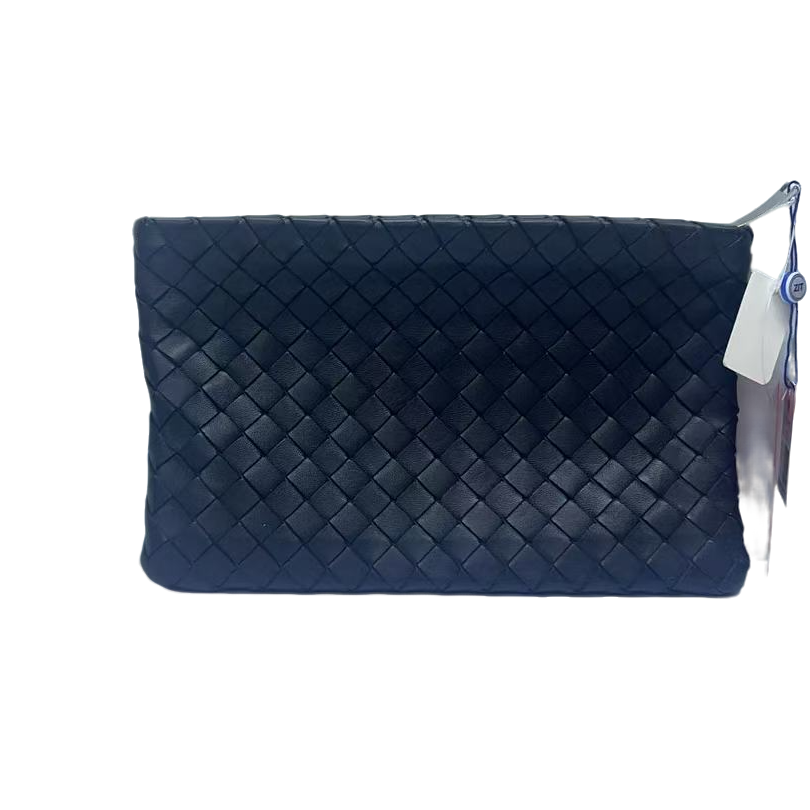 99新 BOTTEGA VENETA/葆蝶家 bv新款黑色编织手拿包（132）男士时尚