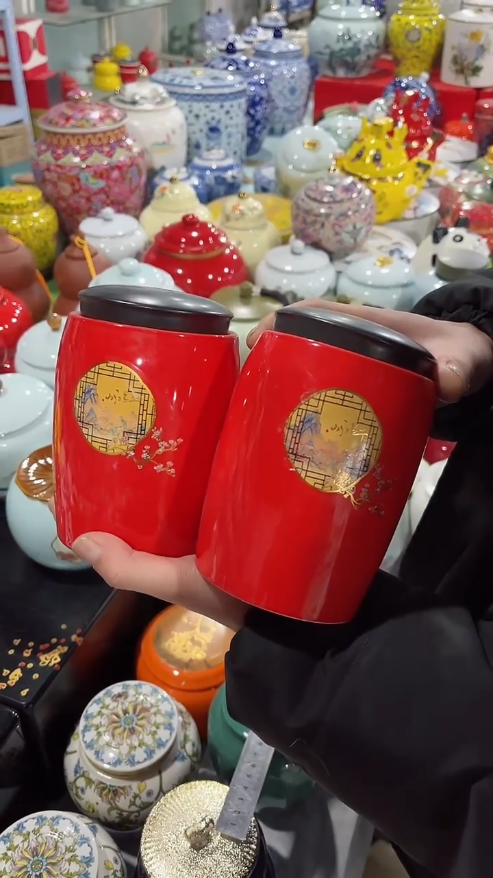 【闪购商品】陶瓷茶叶罐存茶罐密封罐红茶绿茶储存罐