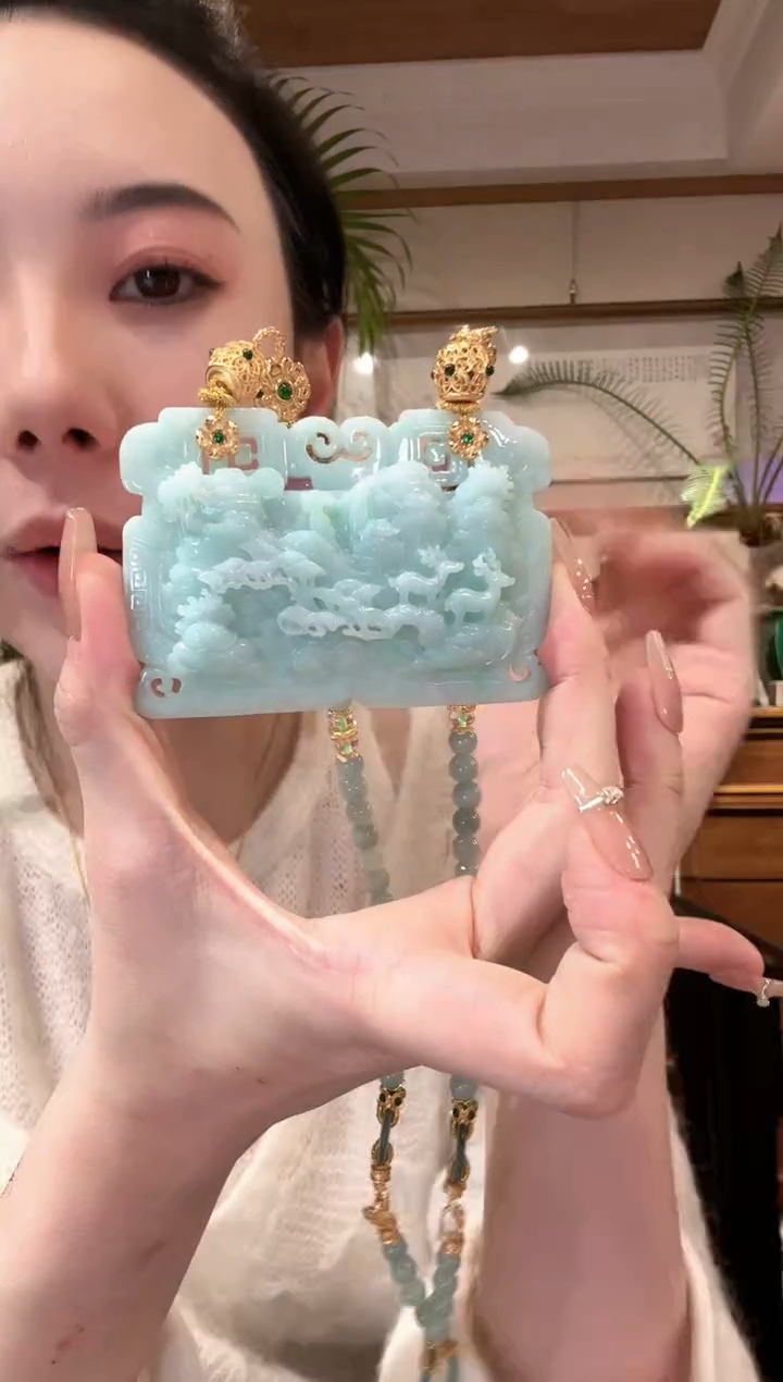 【闪购商品】翡翠颈饰未镶嵌国风