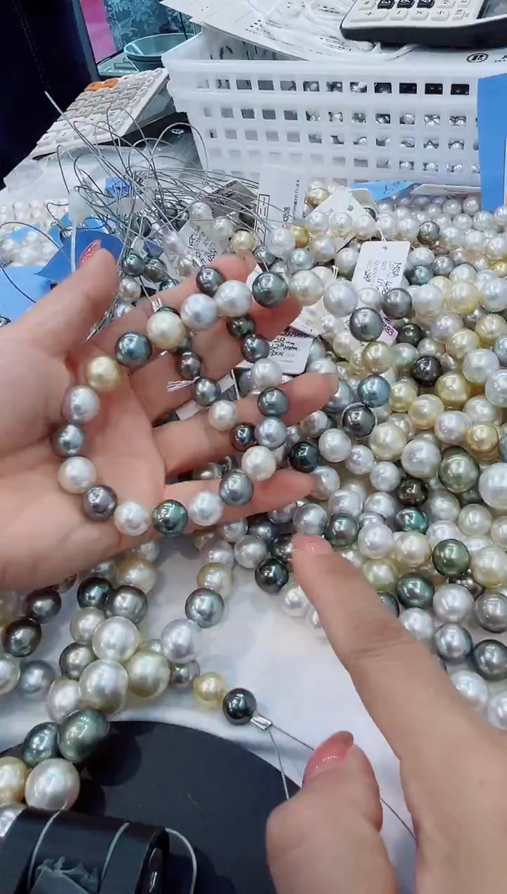 未镶嵌项链海水珍珠混彩 定99总7940