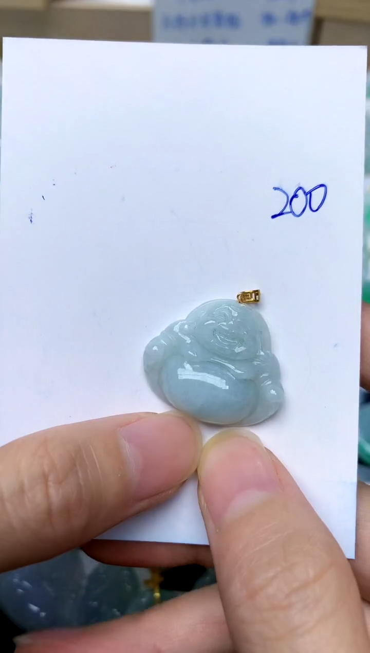 【闪购商品】翡翠颈饰18K金镶嵌200天然A货翡翠