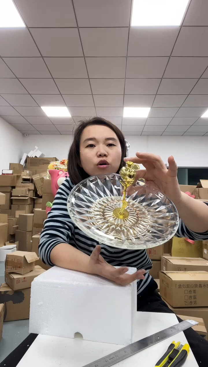 树脂石榴玻璃果盘