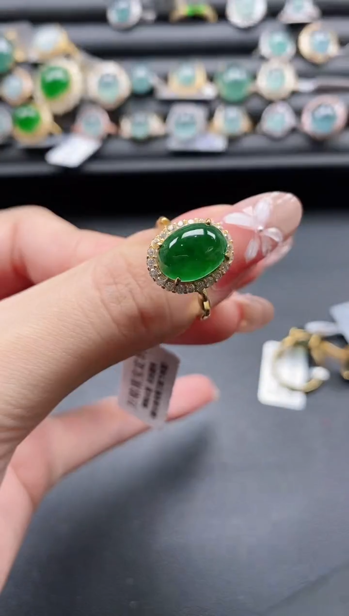 【闪购商品】翡翠戒指银S925镶嵌1111