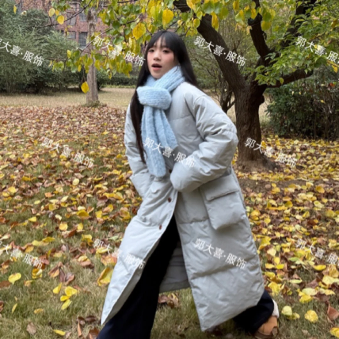 【老板专属6007】冬长款棉衣棉服宽松加厚棉服纯色休闲百搭-送包包