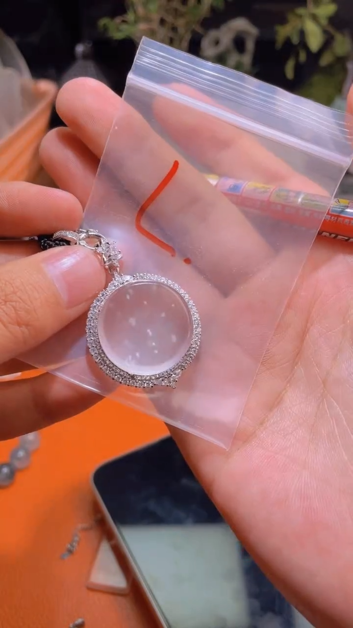 【闪购商品】石英质玉无银S925镶嵌无事牌