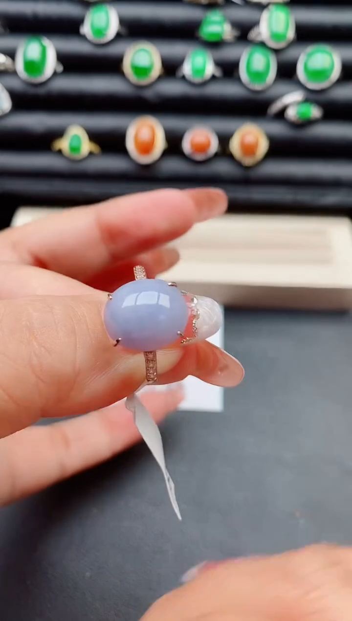 【闪购商品】翡翠戒指银S925镶嵌50800