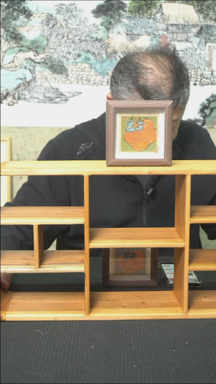 绘画一柿平安/小摆台/12*12cm