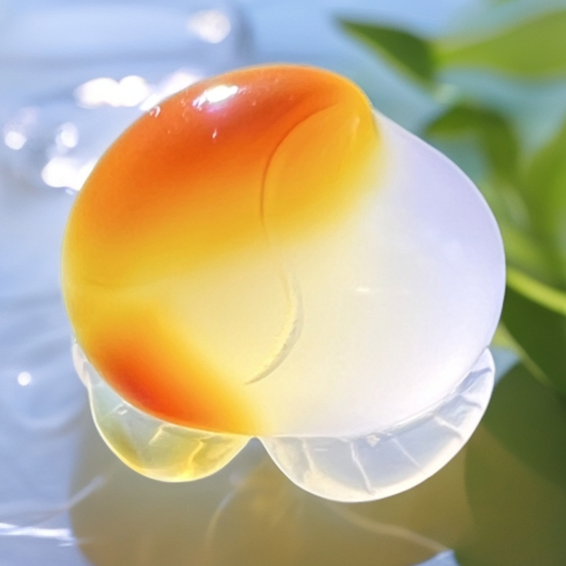 马达加斯加马料俏色雕刻小桃子鸿运当头