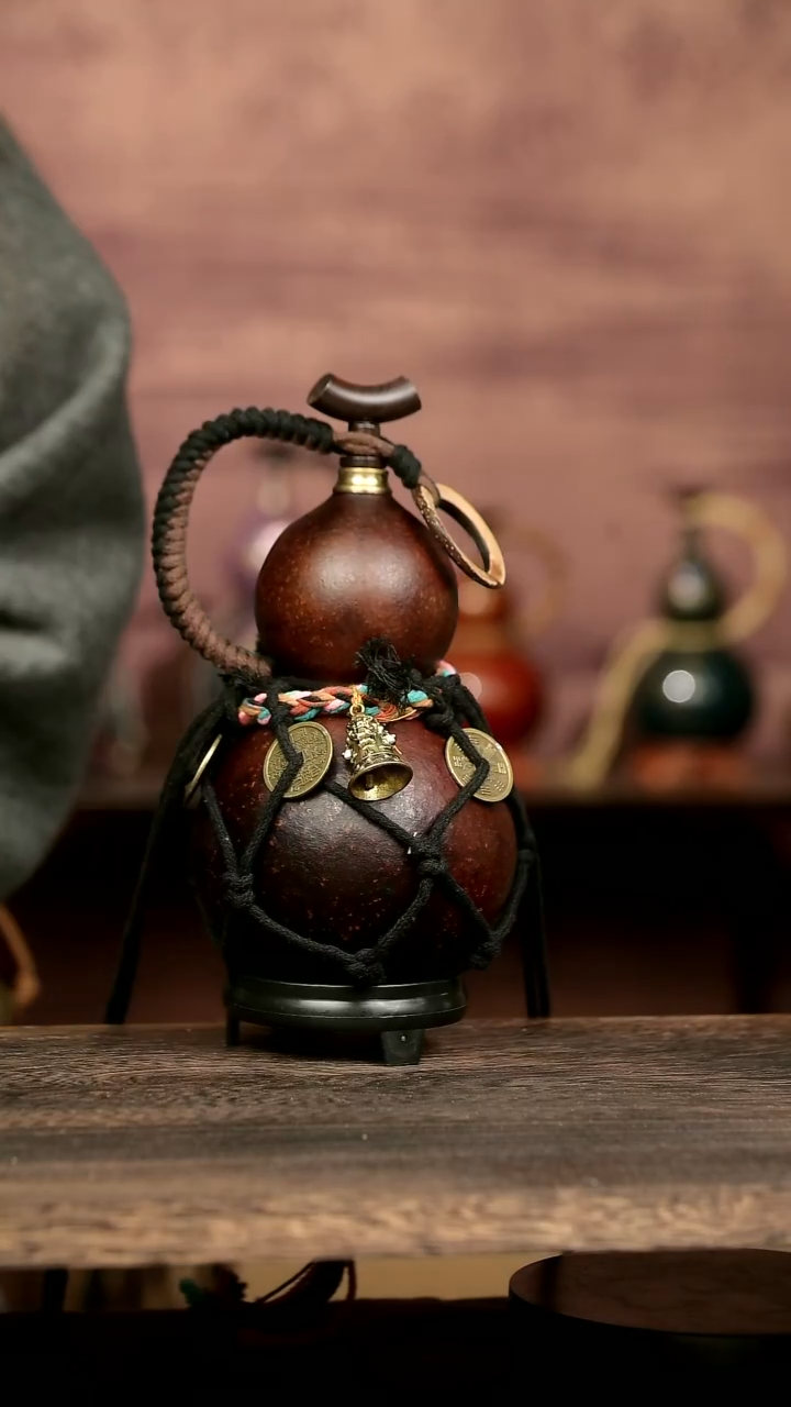 442号中药煮色  ml左右 大漆葫芦水壶/酒壶 一物一拍