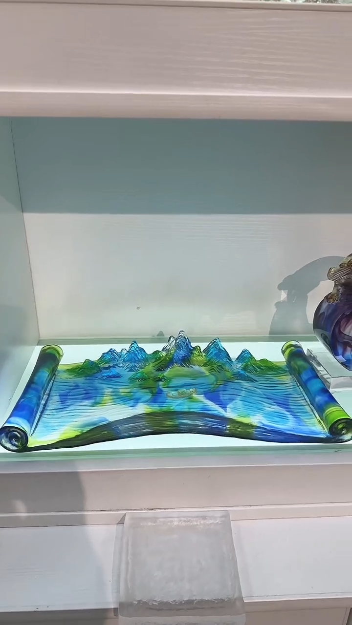 手工艺品琉璃夜*?千里江山