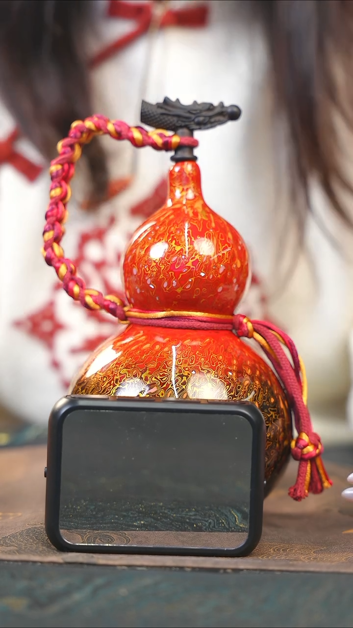 【闪购商品】RZ159漆艺酒葫芦不包手串及旋转底座