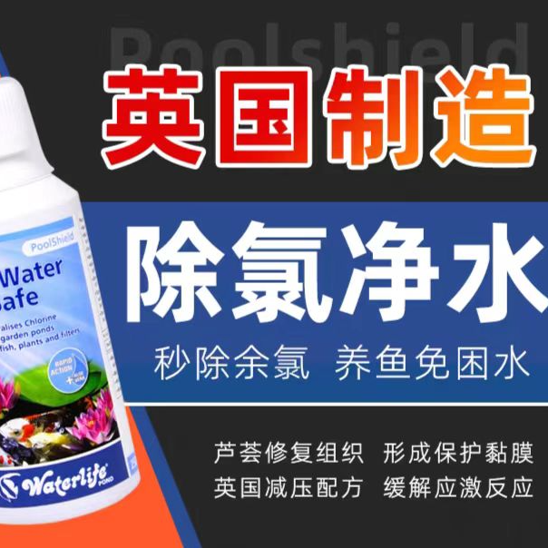 waterlife除氯剂胺水质稳定龙虎鱼净水保护换水 500ml