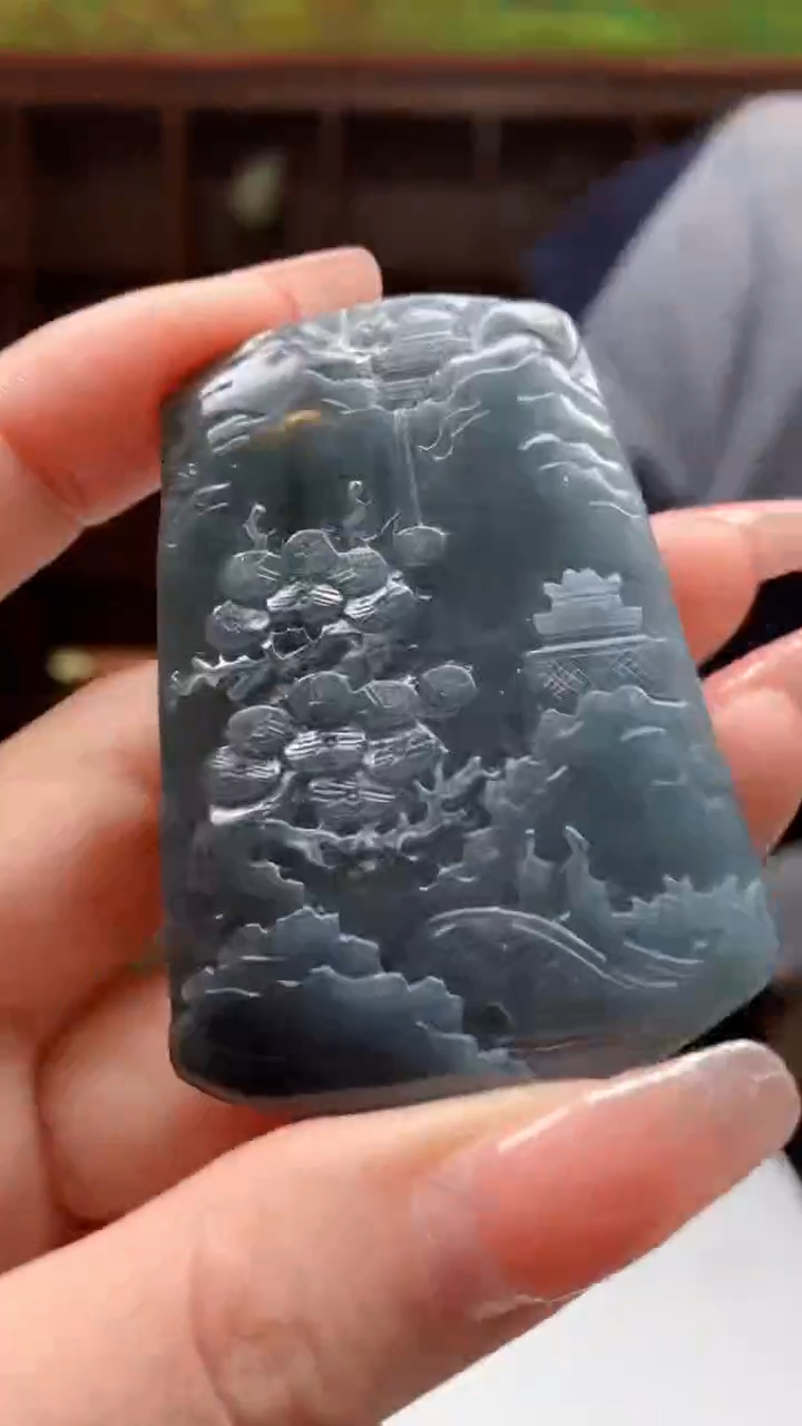 【闪购商品】定制翡翠未镶嵌1081ry-毛货挂件25