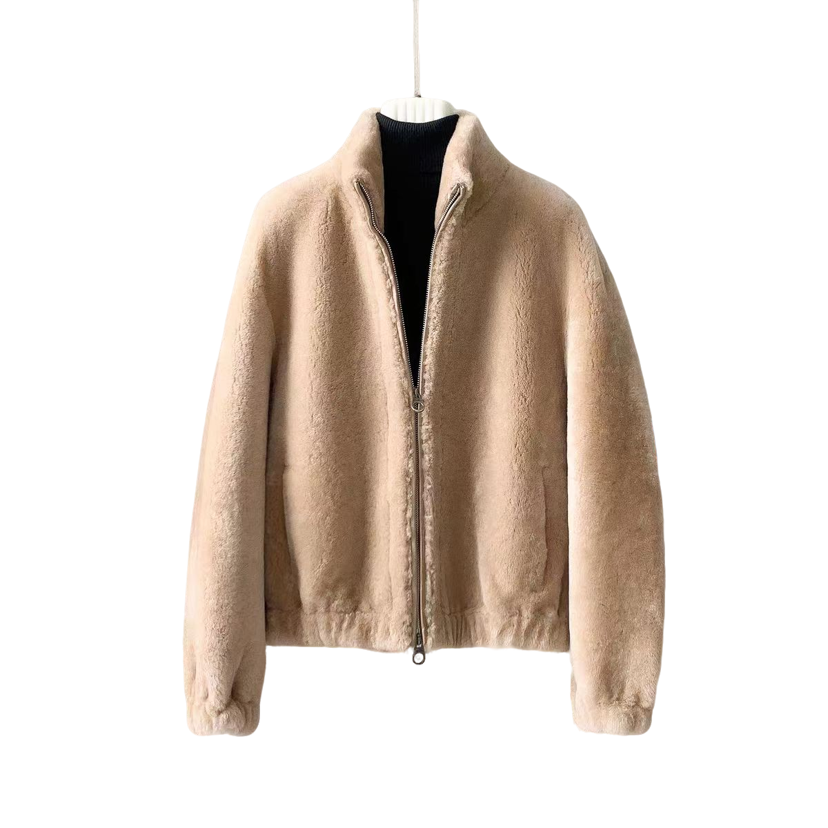 25年新款冬季立领高级轻奢真皮真毛羊皮毛一体外套女82518