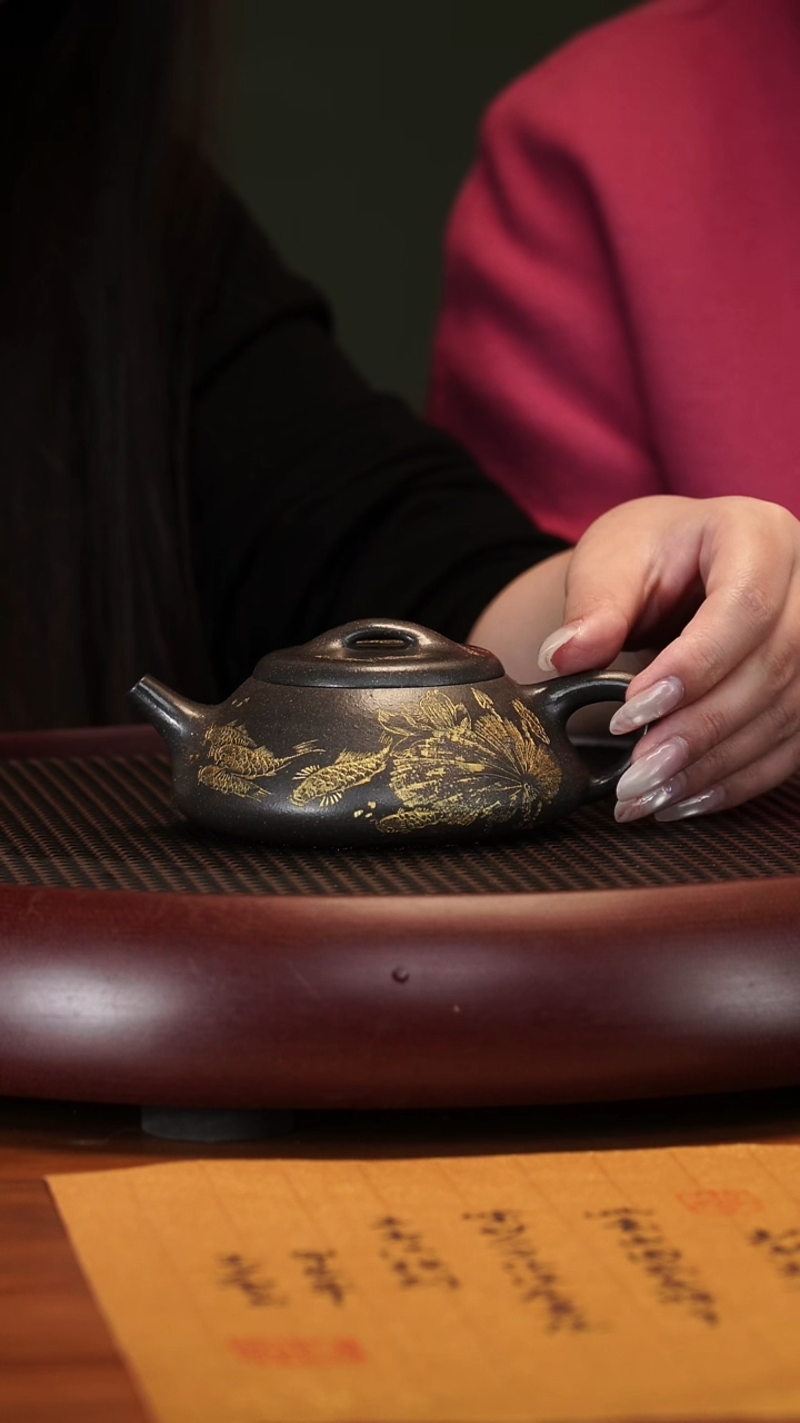 【闪购商品】紫砂茶壶2-23ZXJ纳瓢大彬金砂180cc