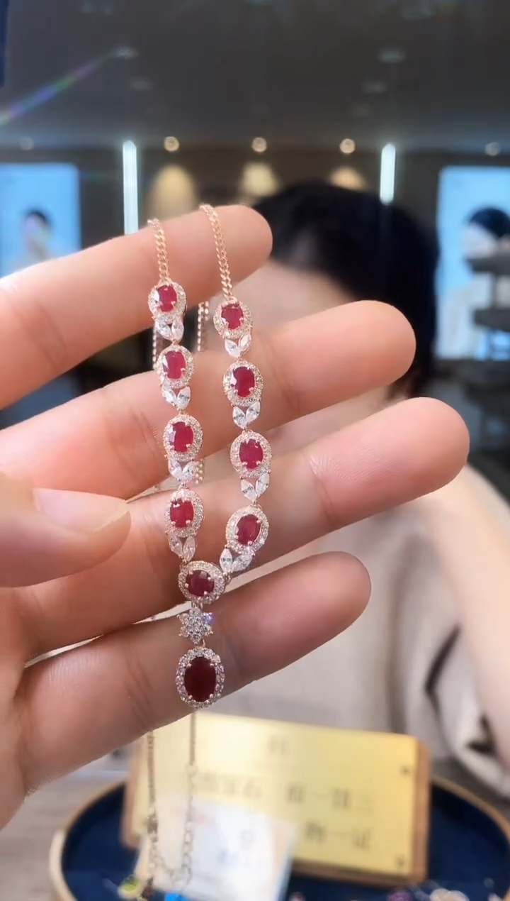 【闪购商品】红宝石项链银S925镶嵌09