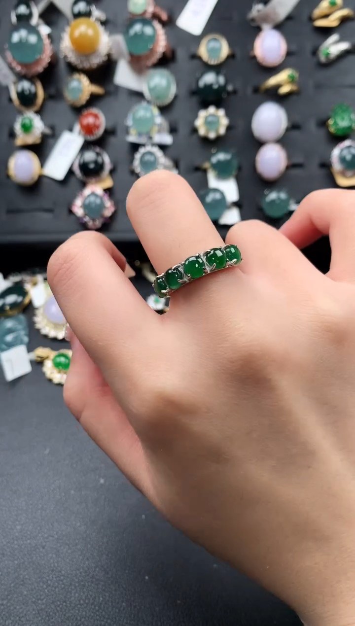 【闪购商品】翡翠戒指银S925镶嵌613124142