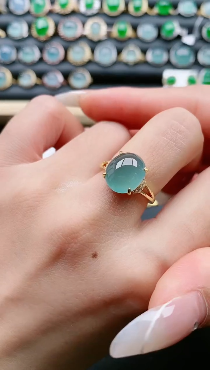 【闪购商品】翡翠戒指银S925镶嵌111111