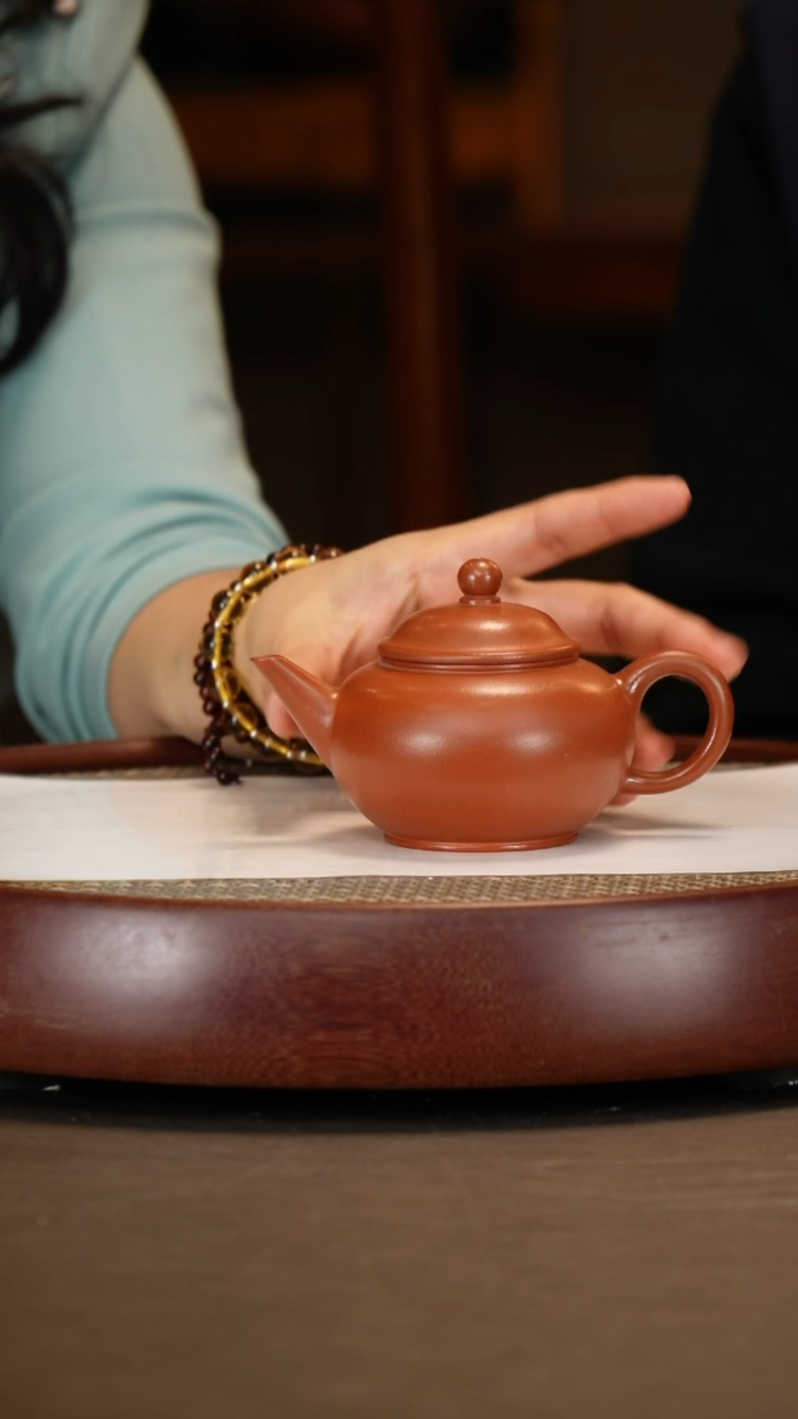 【闪购商品】紫砂茶壶【时顺华】胭脂红水平   180CC