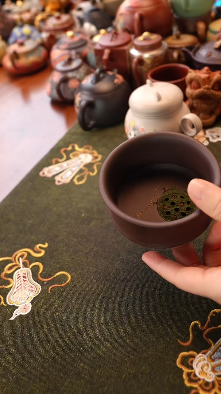茶壶紫砂紫泥莲子杯