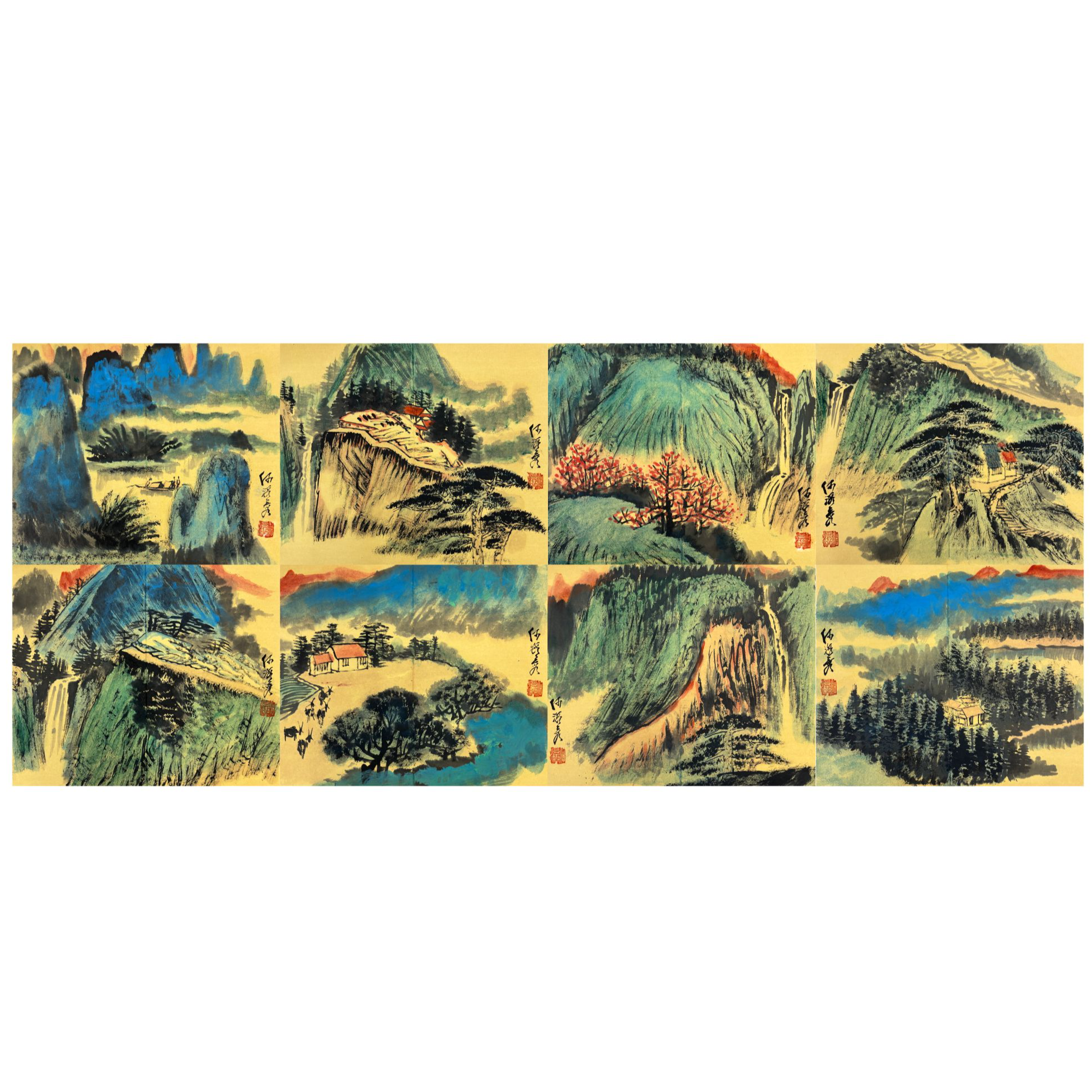 何海霞《山水册页》248X25cm  YY25-108