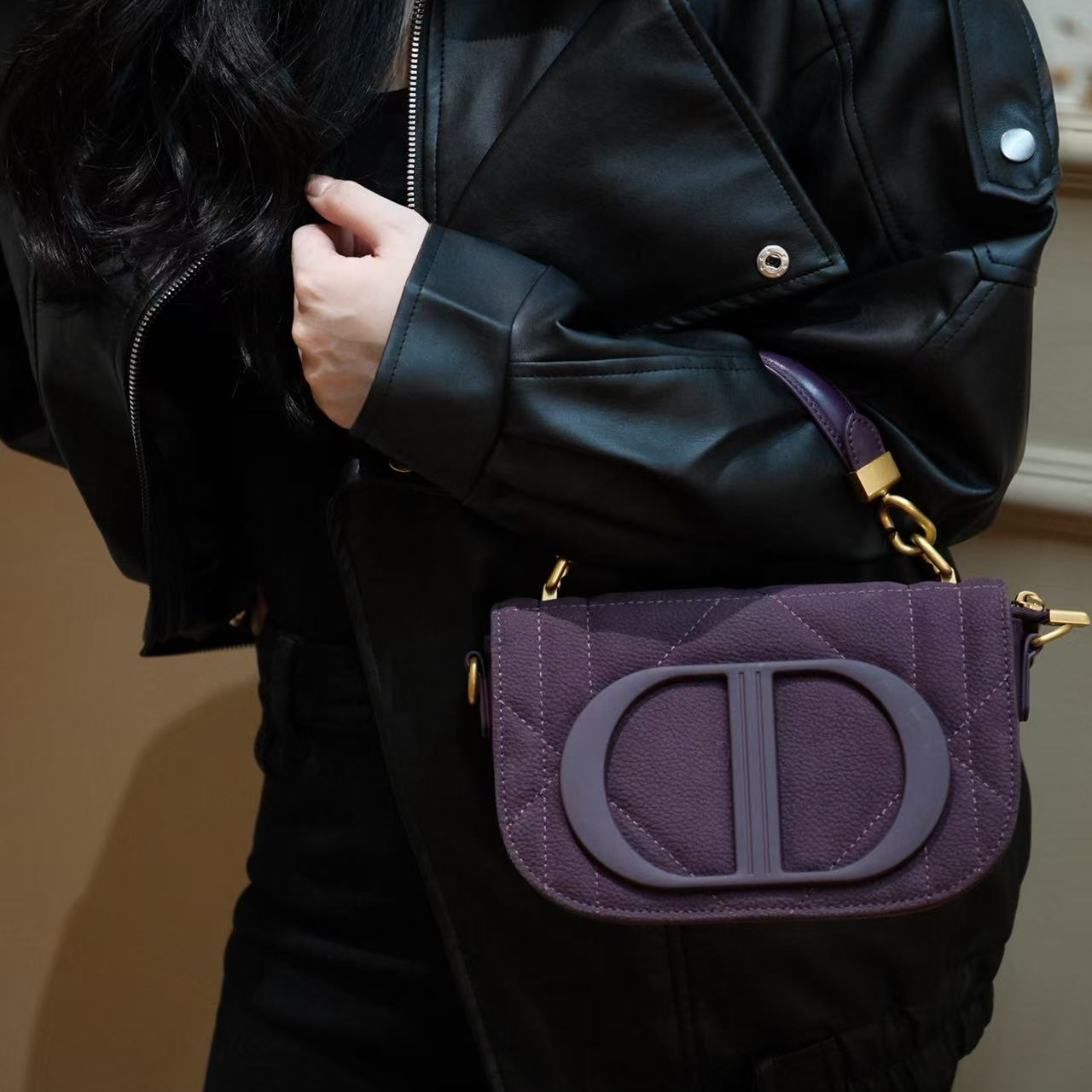 卡尔 蔻斯时尚百搭单肩包CK25941S紫色