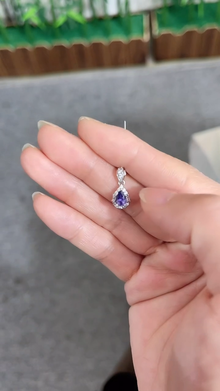 【闪购商品】坦桑石颈饰银S925镶嵌成品