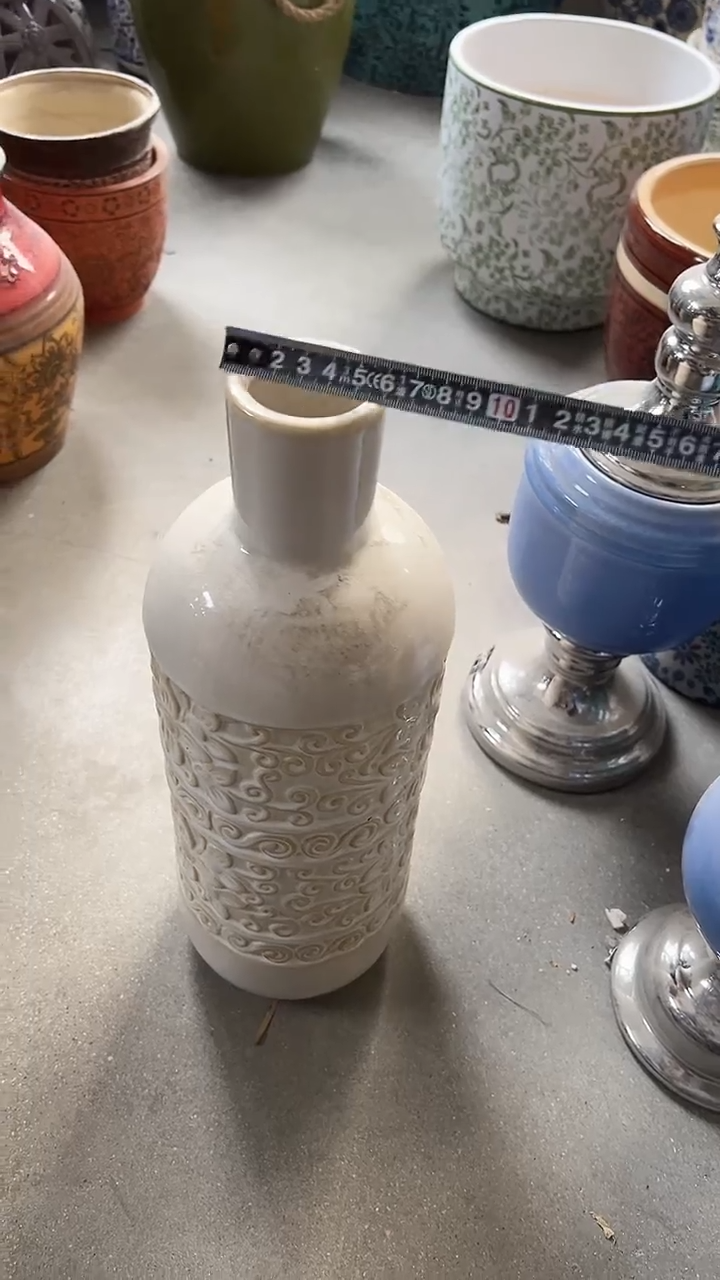 【闪购商品】陶瓷花盆高39.5cm内口4cm