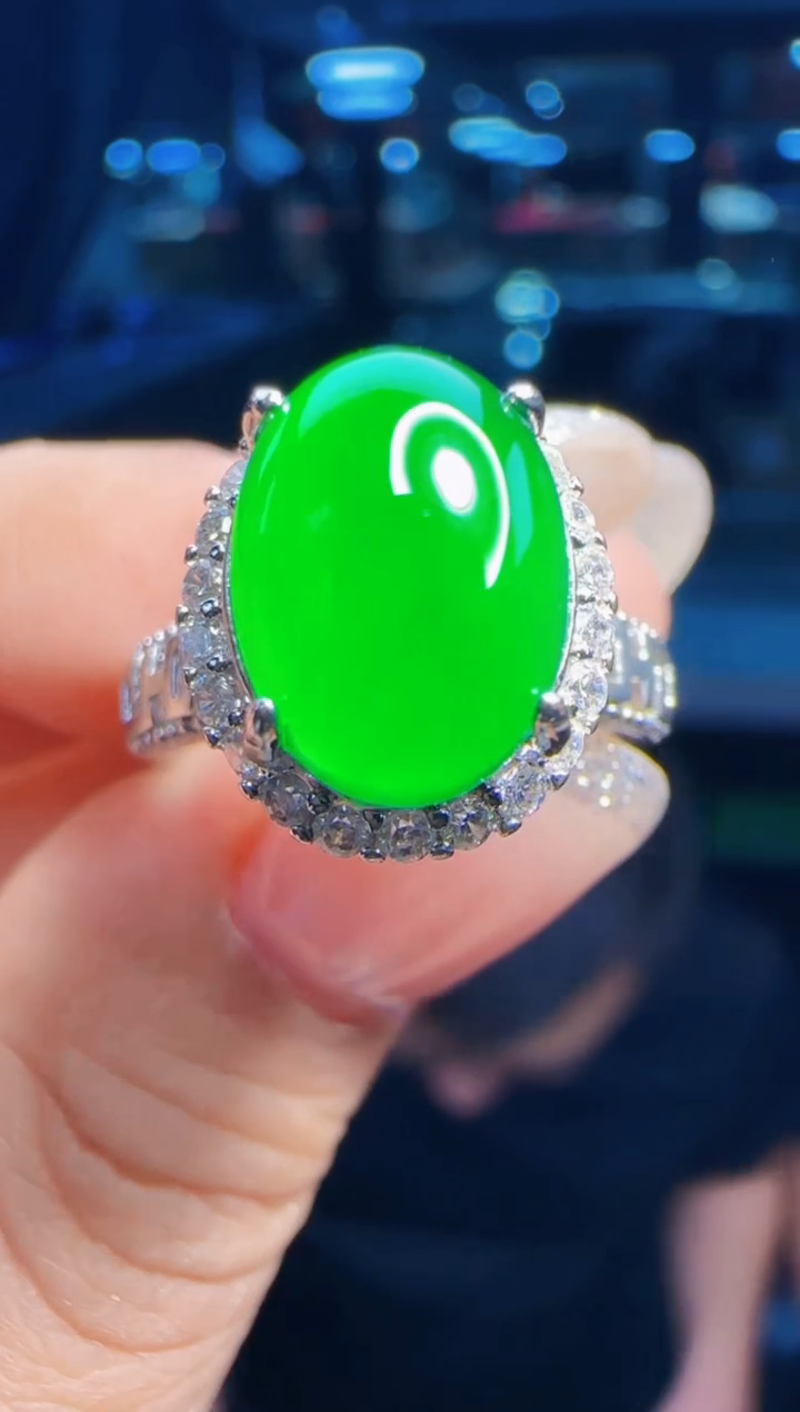 未镶嵌定制翡翠翡翠戒指1