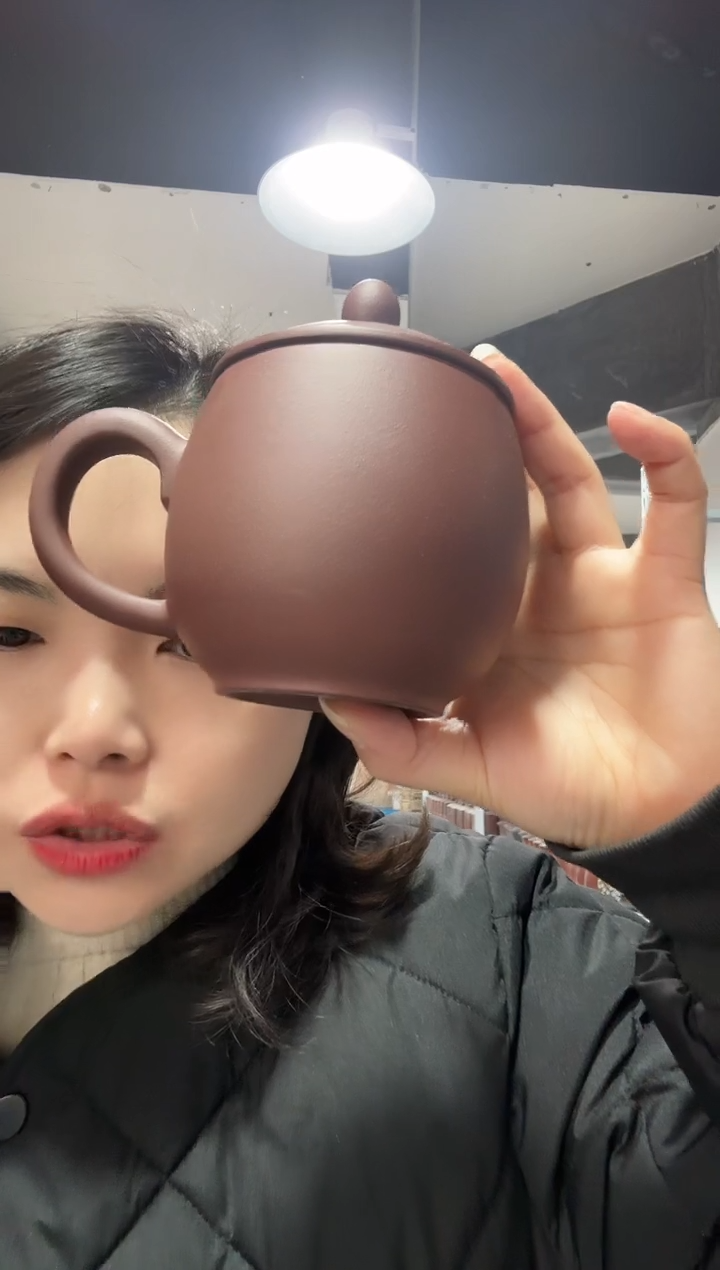 【闪购商品】紫砂盖杯紫砂盖杯紫泥龙蛋