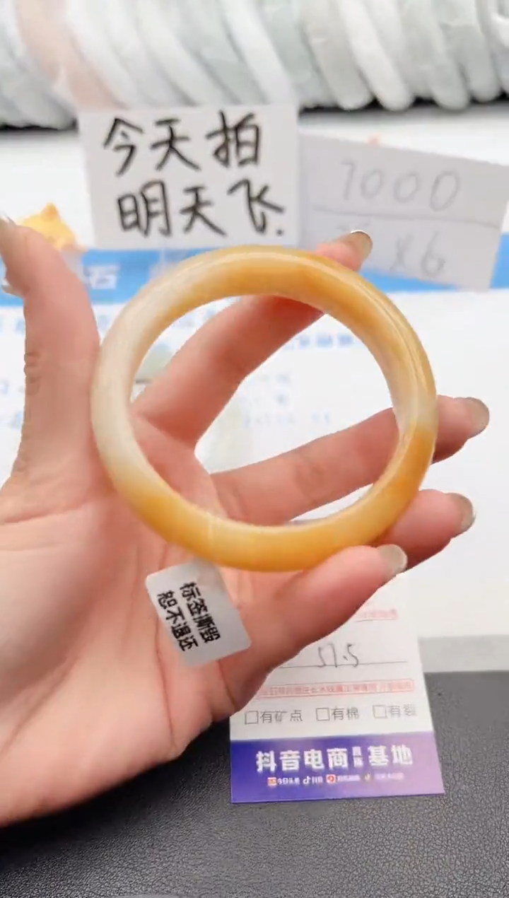 【闪购商品】石英质玉手镯未镶嵌j88-H57.5