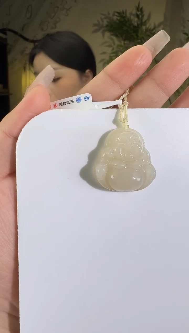 【闪购商品】和田玉未镶嵌颈饰30mm藕粉佛公