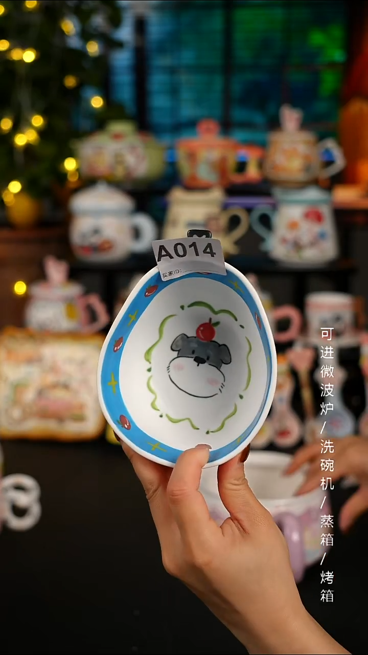 陶瓷便携款景德镇高温釉下彩纯手绘创意瓷 默认微瑕 不退不换