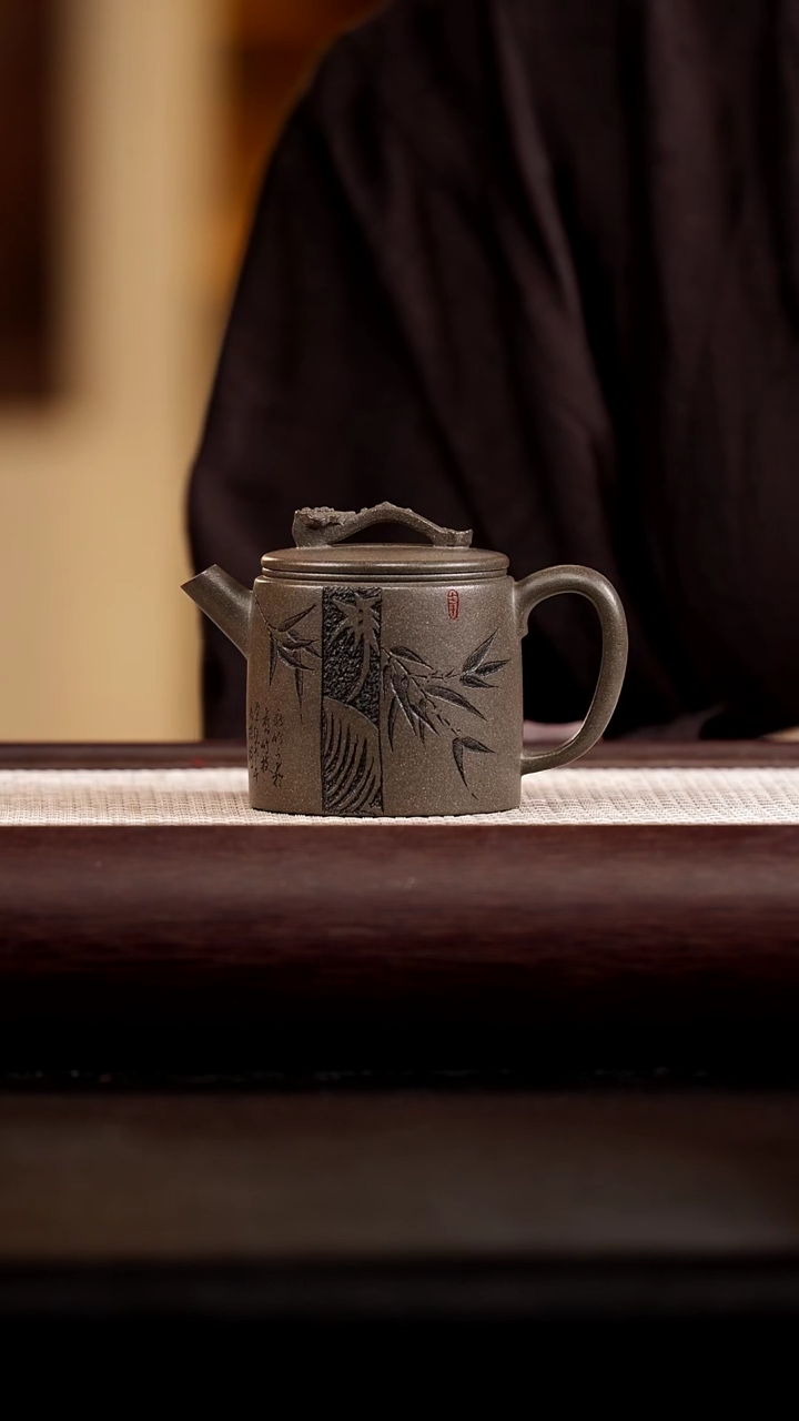 茶杯紫砂蒋工堂  松华青段  如意高汉瓦