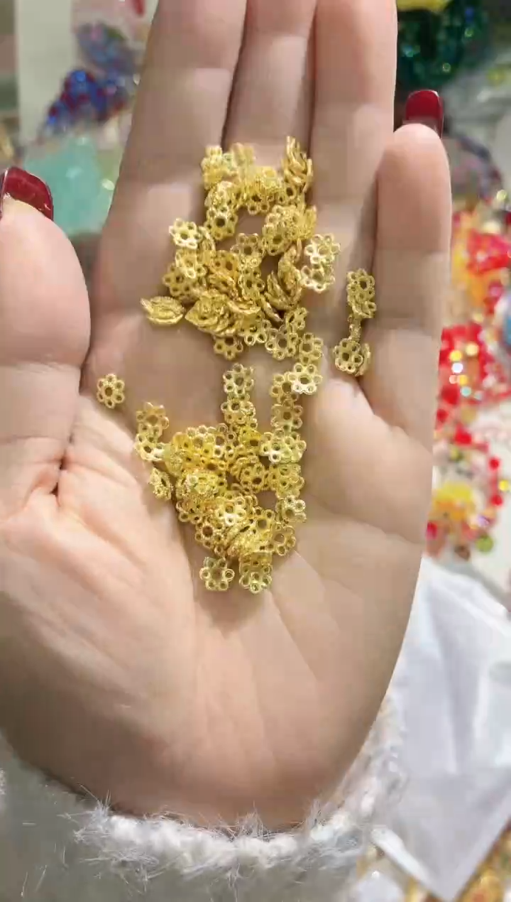 琉璃13125金色花托200个