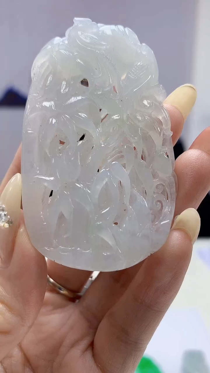 【闪购商品】定制翡翠未镶嵌4829DD-毛货挂件71