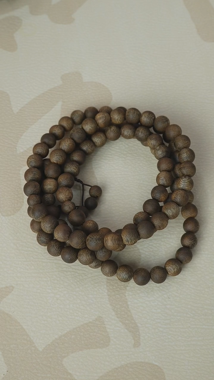 沉香手串詹****训海南莺歌绿奇楠卡8*108多圈圆珠99沉