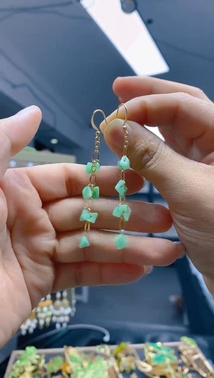 【闪购商品】翡翠耳饰合金0115翡翠耳钩