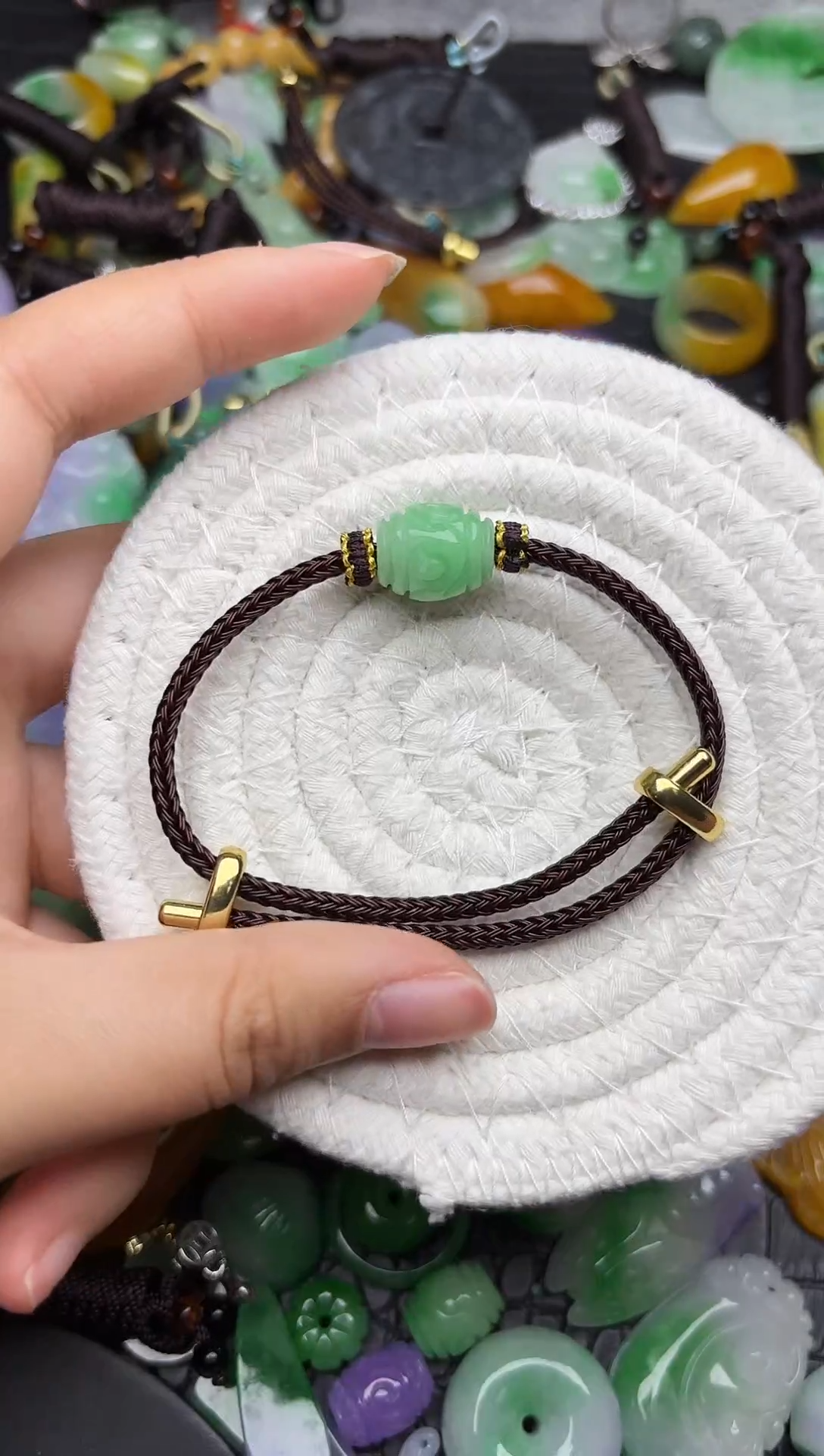 颈饰未镶嵌翡翠缅甸翡翠吊坠