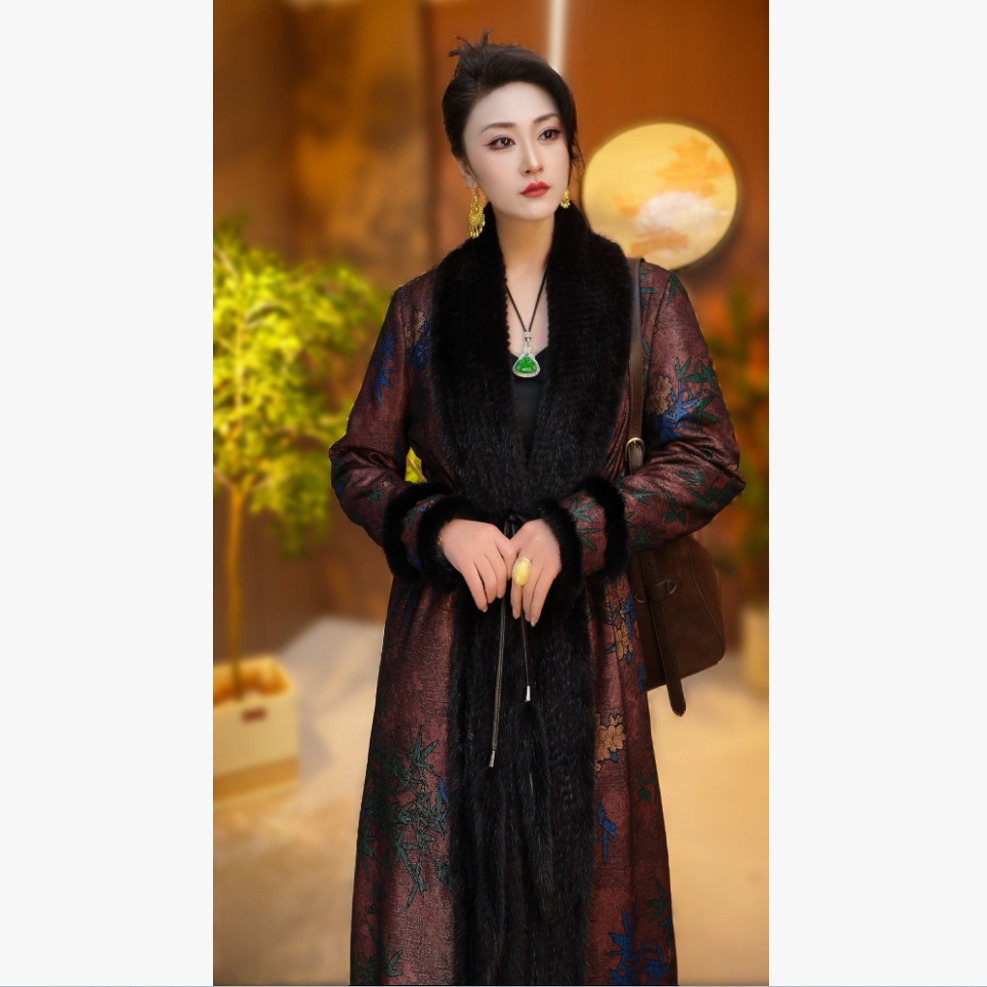 云裳贵妇/新中式国风女装精美保暖外套2025d23031艾敏-大女王仓