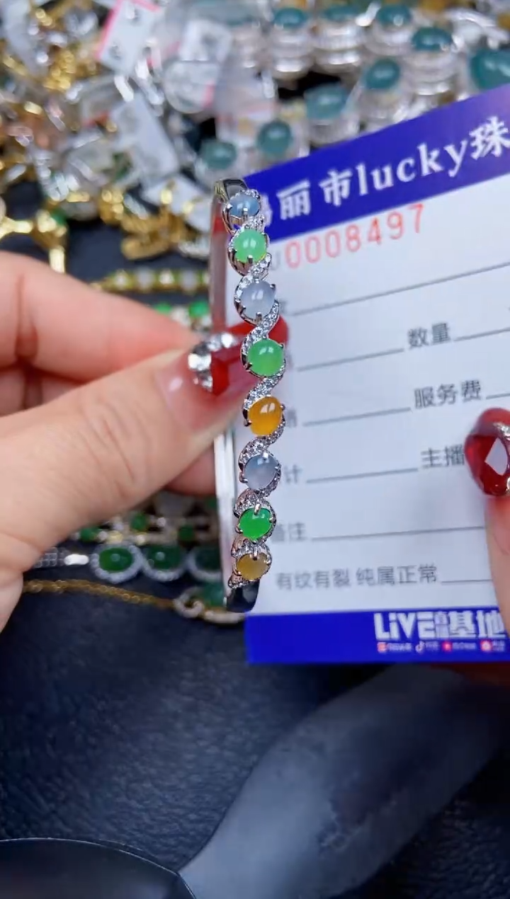【闪购商品】翡翠颈饰银S925镶嵌8497
