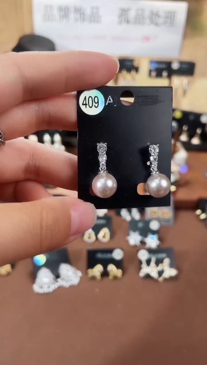 合金925银锆石豆409