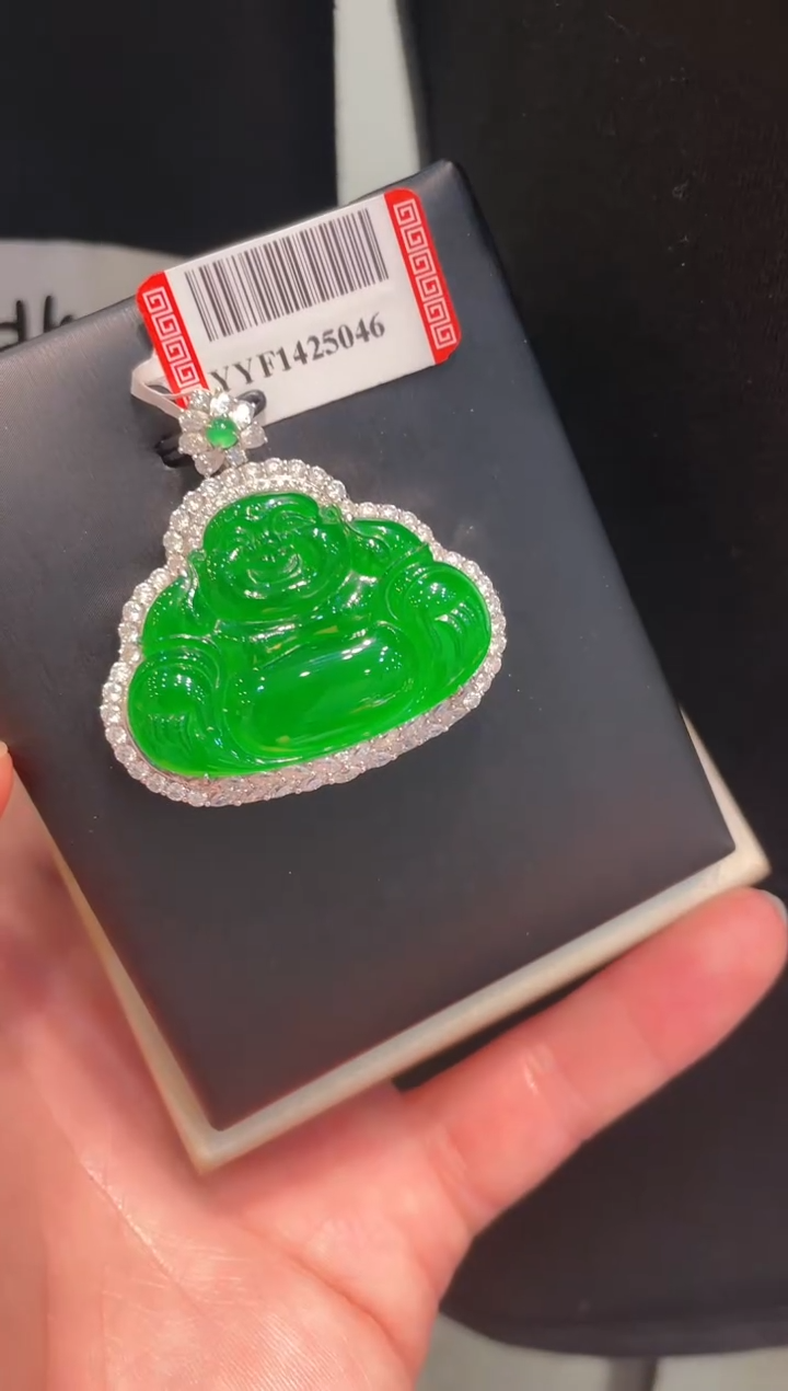 【闪购商品】翡翠颈饰18K金镶嵌A75【总价53800】分单付