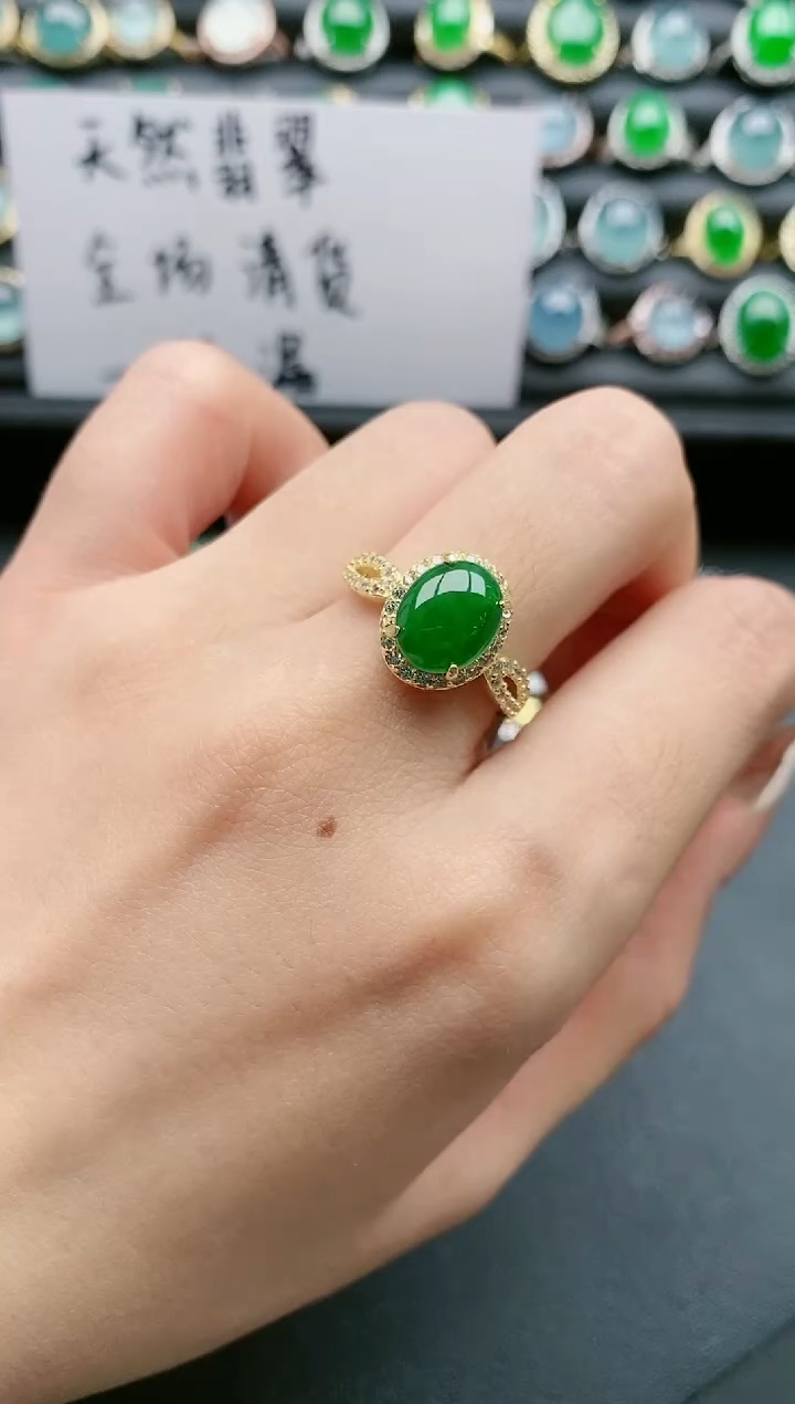 【闪购商品】翡翠戒指银S925镶嵌11111111
