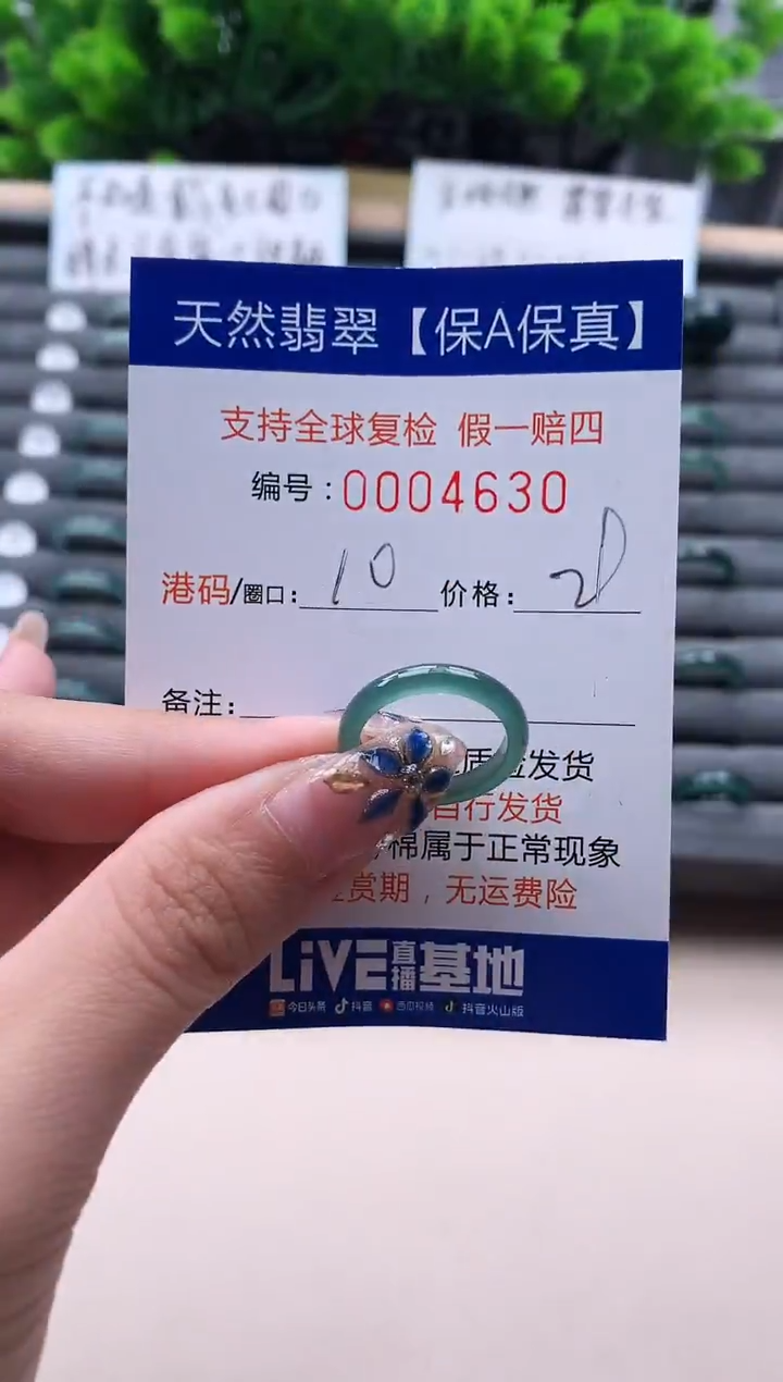 未镶嵌戒指翡翠4630