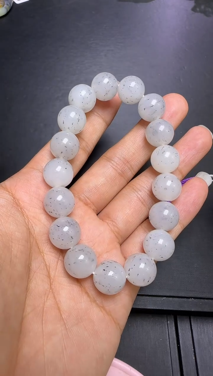 未镶嵌手串和田玉新疆和田玉黑山卡12手串