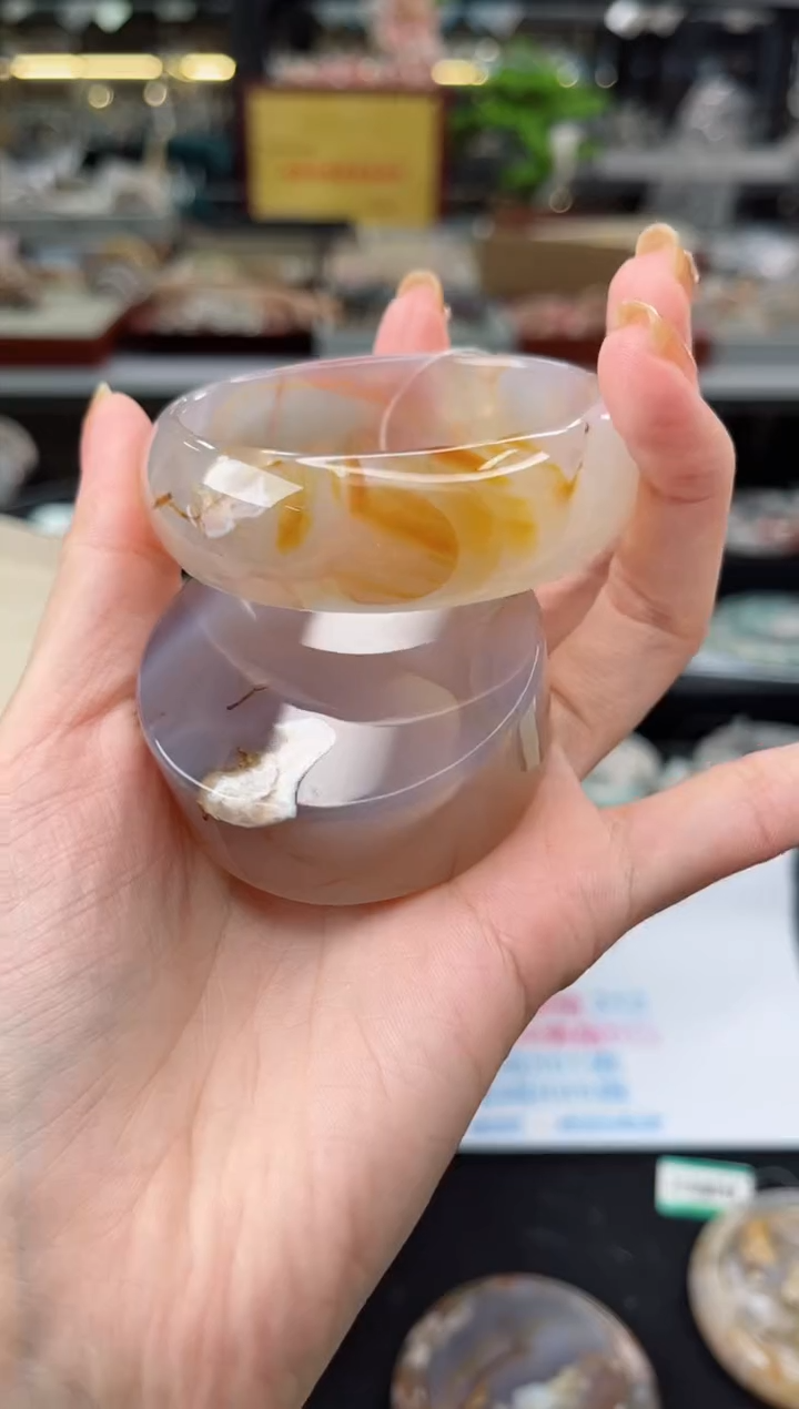 【闪购商品】石英质玉手镯未镶嵌53圈口（赠品镯心）3590070