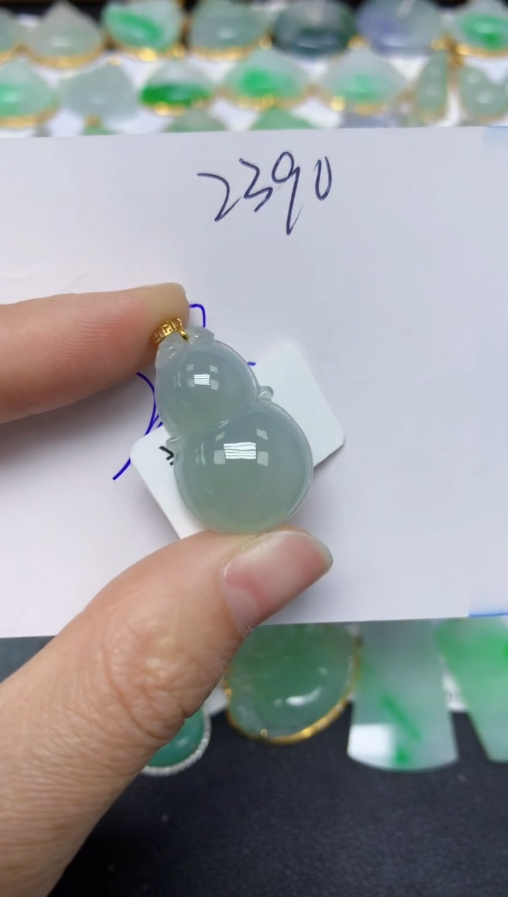 【闪购商品】翡翠颈饰18K金镶嵌 天然翡翠A货