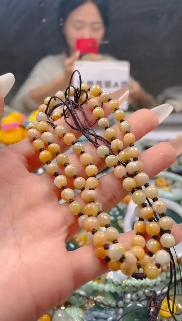 【闪购商品】翡翠颈饰未镶嵌7-8MM/P/翡翠A货一图一物