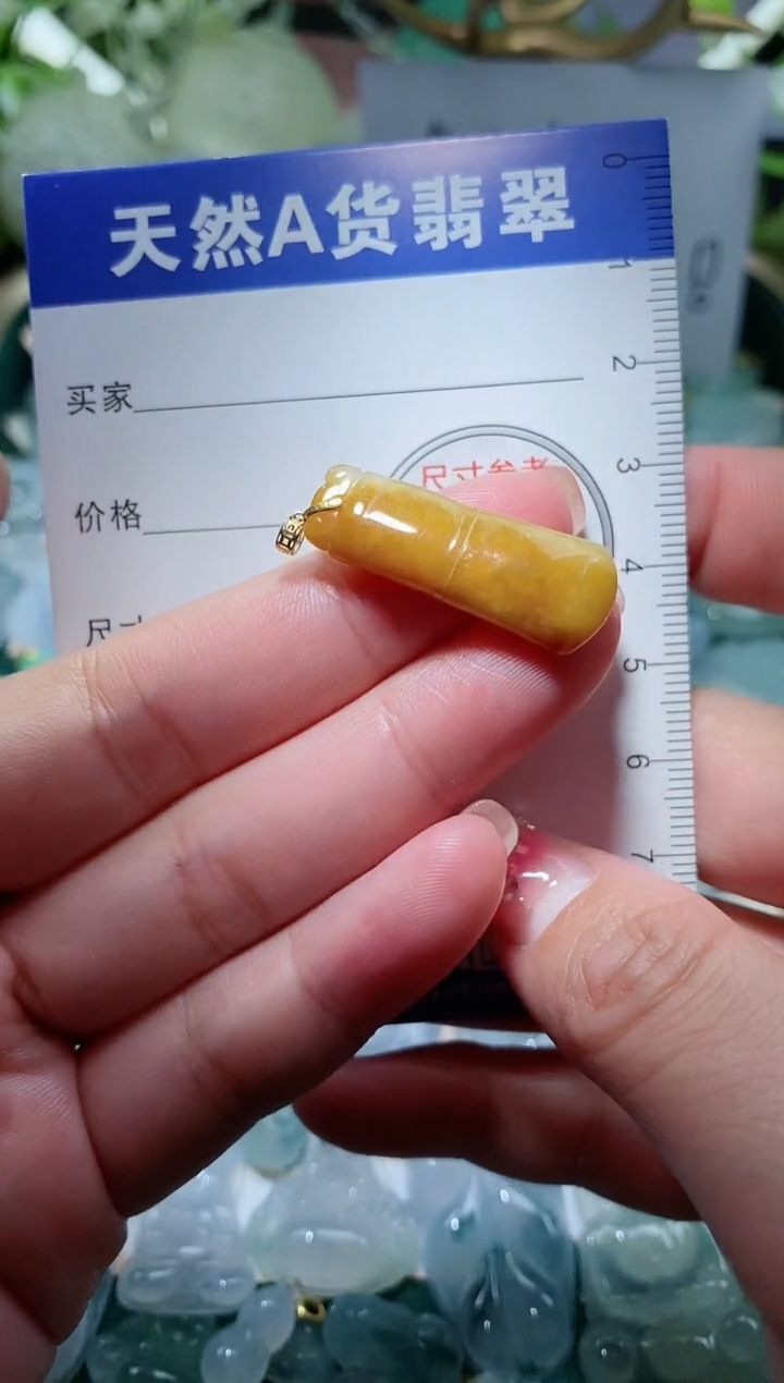 【闪购商品】翡翠颈饰18K金镶嵌 天然A货翡翠一件